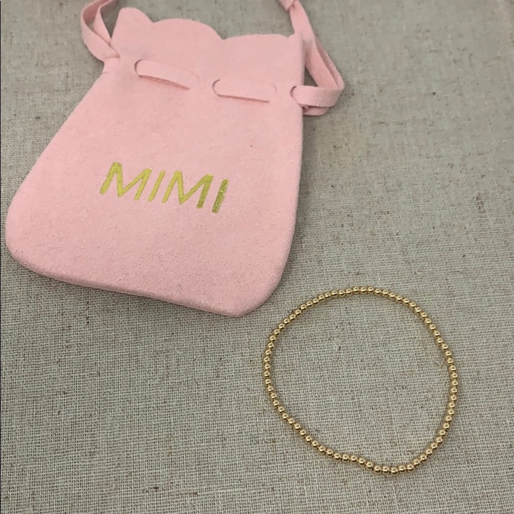 14kt Gold-Filled Stackable Bracelet (Small Beads) - image 1